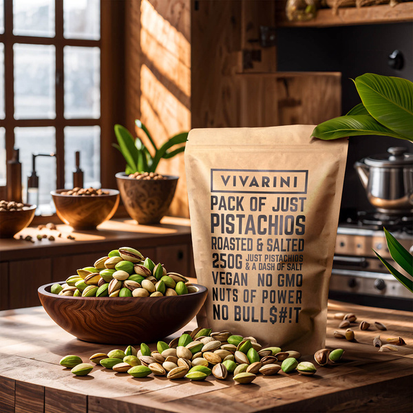 Vivarini - Paahdetut-suolatut pistaasipähkinät 250g