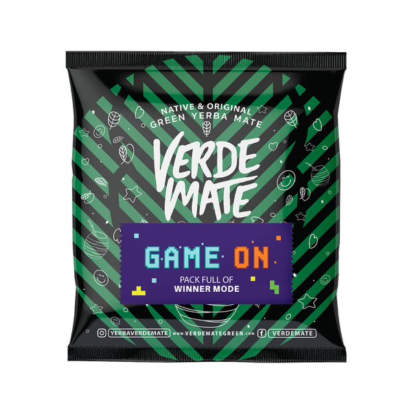 Verde Mate Green Game On 50 g – yerba mate pelaajille, energiajutun maulla