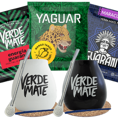 Yerba Mate Green Matero bombilla setti kahdelle henkilölle
