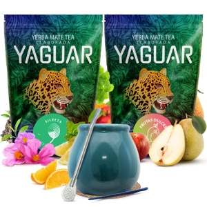 Yerba mate setti Yaguar keraaminen calabash bombillaa varten