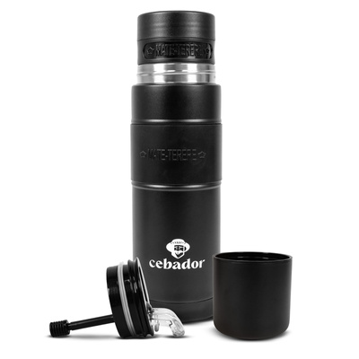 Yerbomos XL ALL IN ONE - 750ml - Mate-kuppi, termos ja bombilla yhdessä (musta)