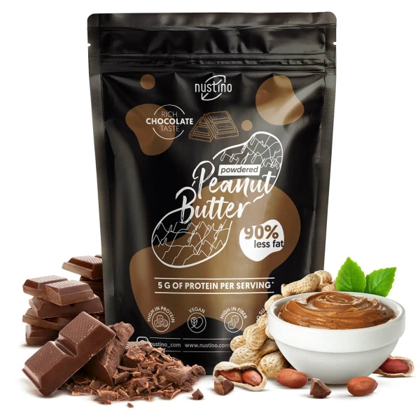 Nustino – Maapähkinävoi jauheena – Chocolate (ei lisättyä sokeria) 400 g