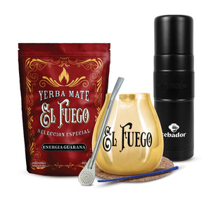 Yerba Mate Setti El Fuego 500g 0,5kg Yerbomos XL + Kalebassi + Bombilla
