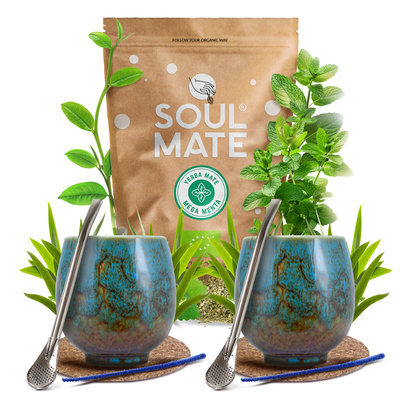 Yerba Mate Setti Soul Mate 500g 0,5kg 2x Kalebassi + 2x Bombilla