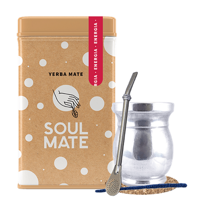 Set Yerbera Yerba Mate Soul Mate Organica 0.5kg Palo Santo 0.5kg Palo Santo