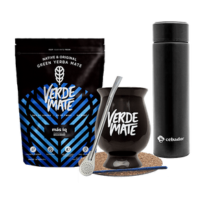 Set Yerba Verde Mate MAS IQ 500g termospullo Kurpitsa