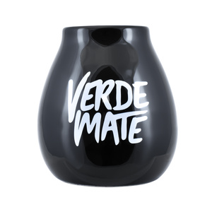 Keraaminen matekuppi Verde Mate -logolla (musta) 350 ml