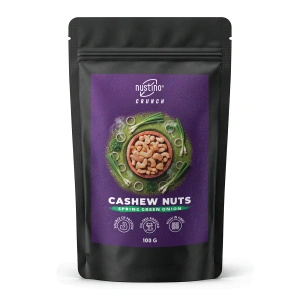 Nustino Crunch – Paahdetut cashewpähkinät – Spring Green Onion 100 g