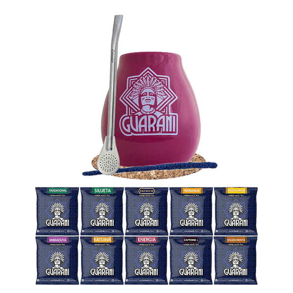 Yerba Mate setti 10x50g Calabash + Bombilla