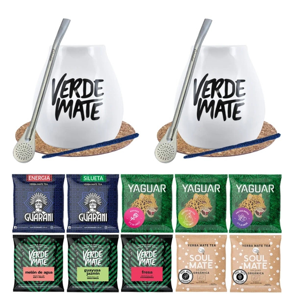 Set Yerba Mate Vihreä 10x50g Mate Gourd x2 500g