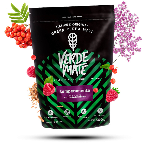 2 x Yerba mate Verde Katuava Temperamento + 2 x tarvikkeet SET