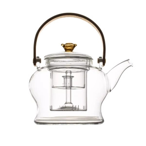 Lasinen teekannu, jossa on keitin Flor 600ml