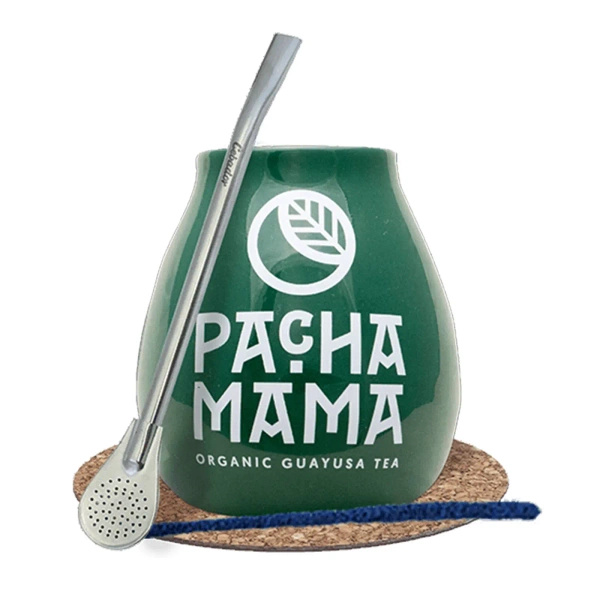 Setti Gourd + Bombilla 19cm Yerba Mate Guayusa