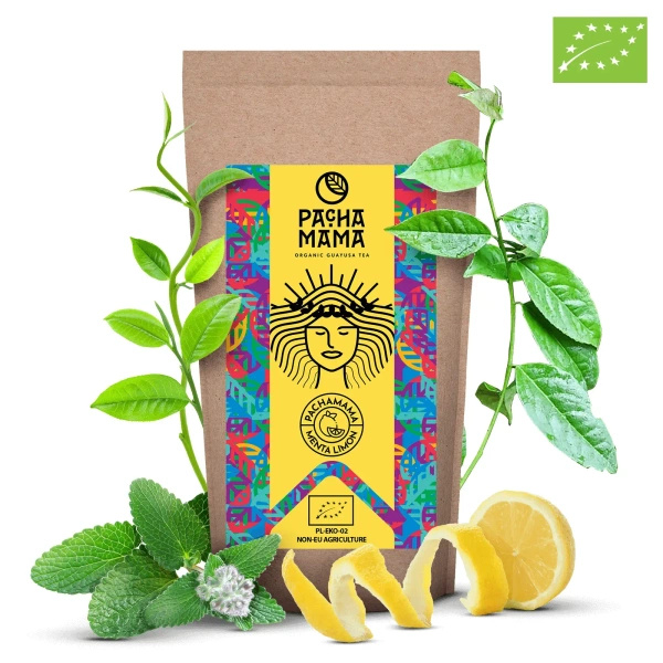 Guayusa Pachamama Menta Limón - luomusertifioitu - minttu ja sitruuna - 100g