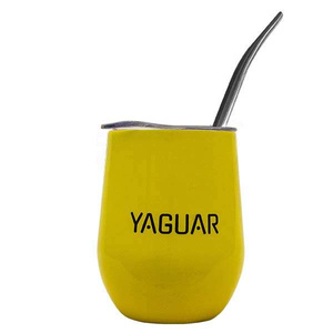TermoLid - ruostumattomasta teräksestä valmistettu astia kannella - Yaguar (keltainen) - 350 ml