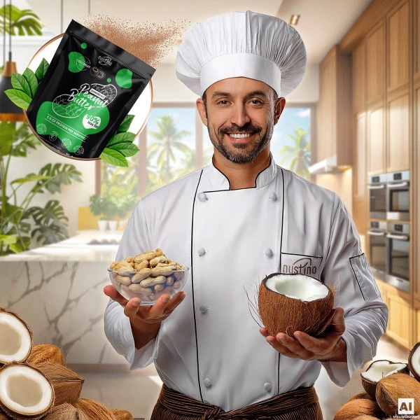 Nustino – Maapähkinävoi jauheena – Coconut (ei lisättyä sokeria) 400 g