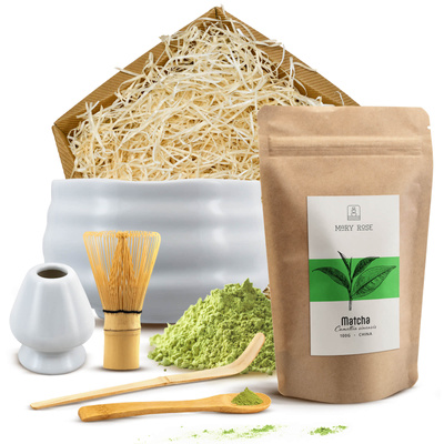 Matcha teen keittäminen lahjasetti