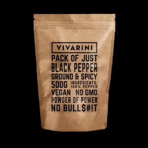 Vivarini - Mustapippuri (jauhettu) 0.5kg