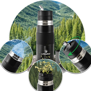 Yerbomos XL ALL IN ONE - 750ml - Mate-kuppi, termos ja bombilla yhdessä (musta)