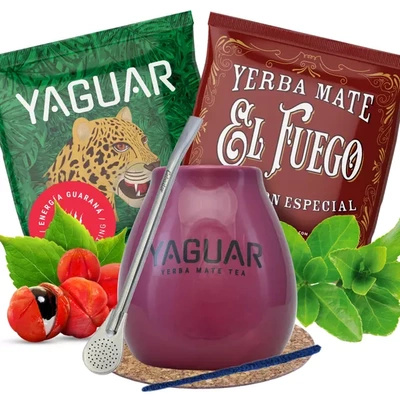 Yerba mate setti Calabash Bombilla + 2x50g
