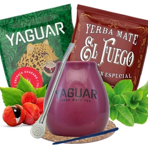 Yerba mate setti Calabash Bombilla + 2x50g