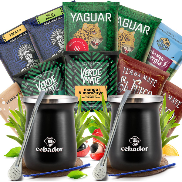 Yerba Mate setti kahdelle 10x50g 500g 2x TermoMate + 2x Bombilla