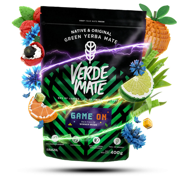 Yerba Mate Setti Verde Mate Game On 400g 0,4kg Kalebassi + Bombilla