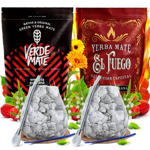 Yerba Mate setti kahdelle Calabash Bombilla 1000g