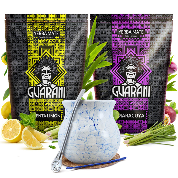 Yerba mate setti Guarani 2x500g keraaminen calabash bombilla keraaminen calabash bombilla