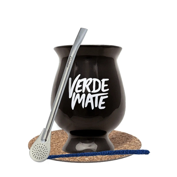 Aloitussetti Mate Cup/ Gourd + Bombilla 19cm Yerba Mate