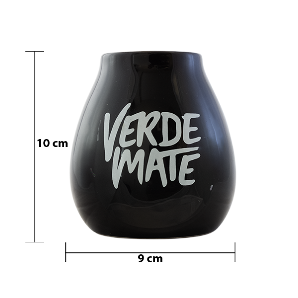 Keraaminen matekuppi Verde Mate -logolla (musta) 350 ml