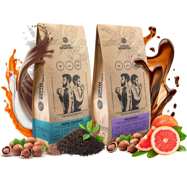 Kahvipaketti Broastery Nicaragua Colibrí Azul + Brasilia Guaxupe 2x1kg (2kg)