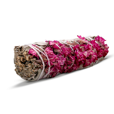 Valkoinen salvia ja vaaleanpunainen Sinuata - suitsuke 20-30g (nippu)
