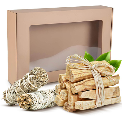 Lahjasetti Palo Santo + Valkoinen salvia suitsukkeet