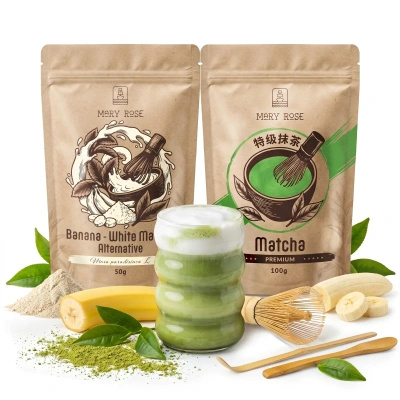 Setti värikkääseen Matcha Latteen: Matcha + White Matcha + tarvikkeet