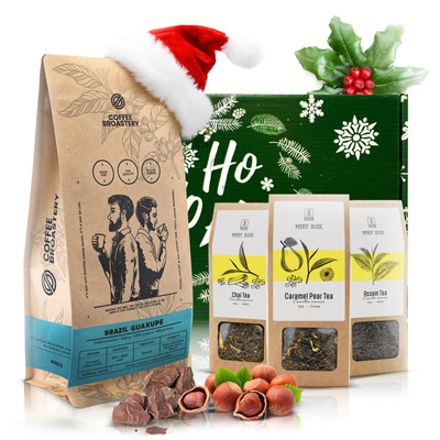 Coffee Broastery -kahvia ja Mary Rose teetä sisältävä lahjasetti.