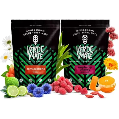 Yerba Verde Mate Ashwagandha vadelma 1kg