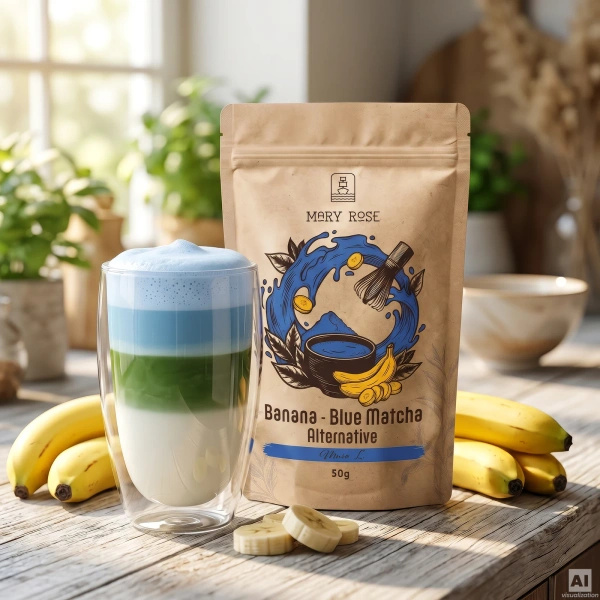 Mary Rose – Blue Matcha Alternative – Banaani (jauhe) 50 g