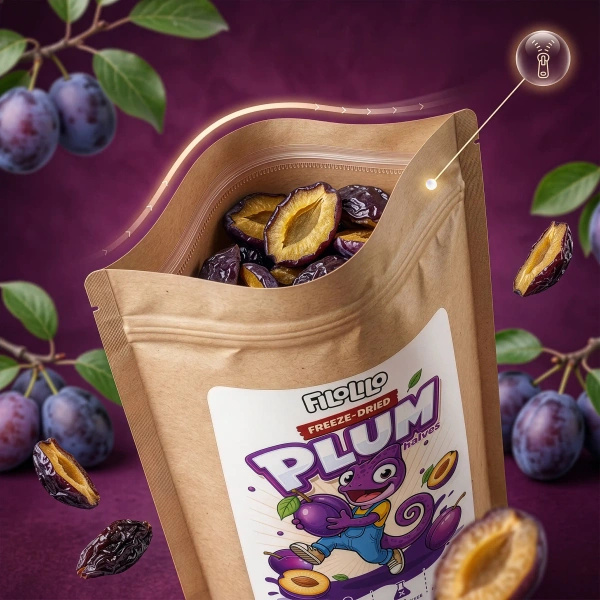 FiloLilo – Pakastekuivatut luumut (puolikkaat) 100 g