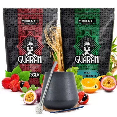 Yerba mate setti Guarani keraaminen calabash bombillaa varten
