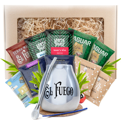 Yerba Mate lahjasetti 10x50g 500g Calabash + Bombilla