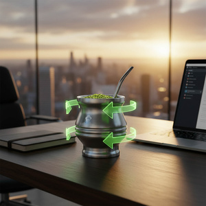 TermoColador - lämpökuppi yerba matelle - 190 ml (hopea)