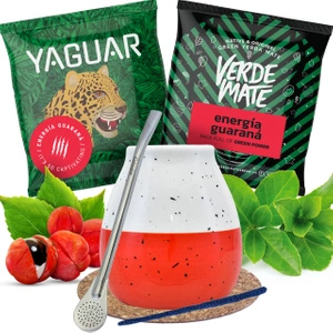 Yerba mate setti Calabash + Bombilla 2x50g