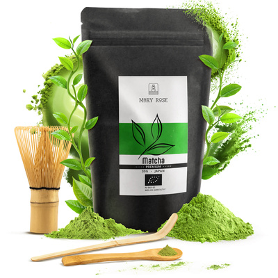 PREMIUM Matcha teen valmistussarja: 30g + tarvikkeet