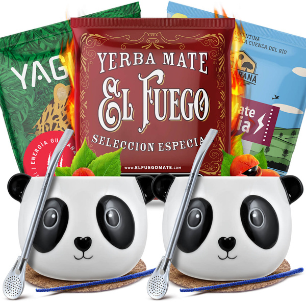 Yerba Mate Energia Set KAHDELLE Calabash Bombilla