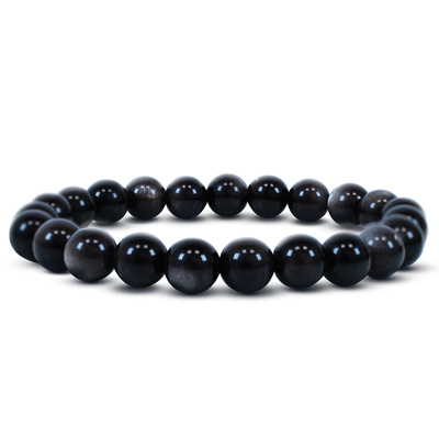 Rannekoru hopea obsidiaani