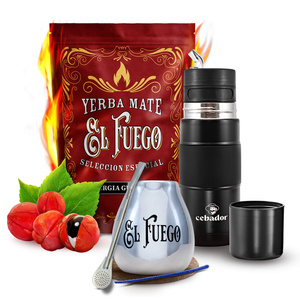 Yerba Mate setti El Fuego Energia 500g 0,5kg Yerbomos + Calabash + Bombilla