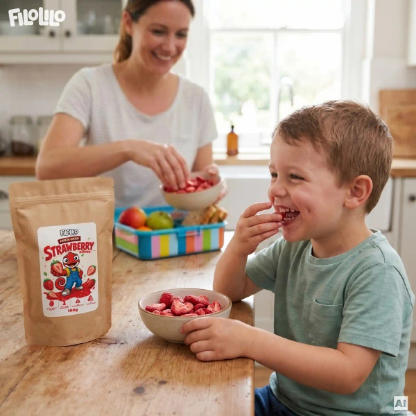FiloLilo – Pakastekuivatut mansikat (viipaleet) 100 g