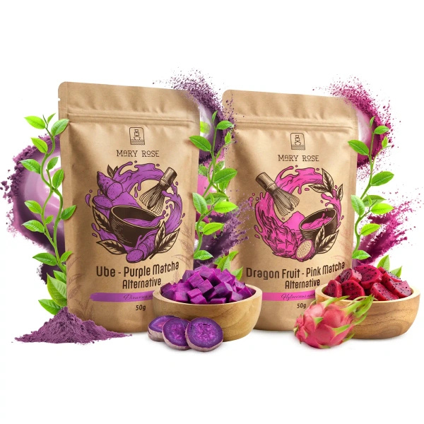 Värikäs matcha‑setti: Pink Matcha + Purple Matcha