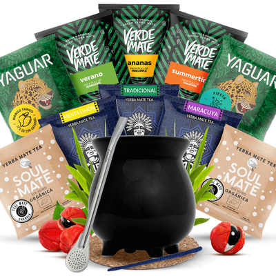 Yerba Mate setti 10x50g Calabash + Bombilla